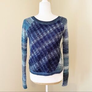 Free People NWT Stripe Blue/Green Sweater - XS